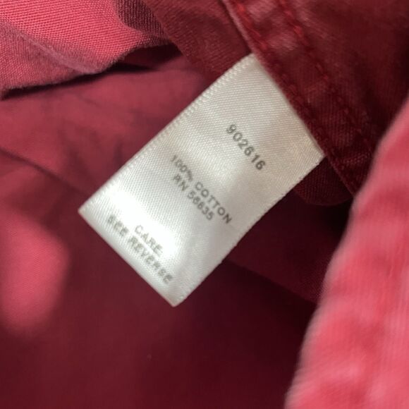 CABELAS Shirt Mens XL Twill Button Up Work Shooting Elbow Patch Cotton Chore Red - Picture 8 of 12